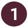 Maroon circle with the number "1" in white, representing the first item or step in a list.