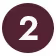 Dark maroon circle with white number "2" centered inside, indicating a sequence or step.