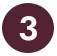 Red circular graphic featuring the number "3" in white font.